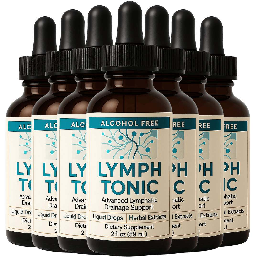 Lymph Tonic Reviews - supplement bottle with transparent ingredients label